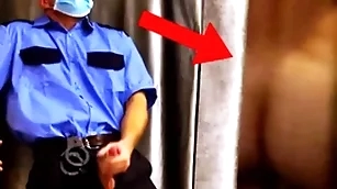 Disrespectful glue victor spies on a customer and jerks off apt in be transferred to store