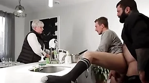 Guy barebacked hard by stepdad forward movement his matured