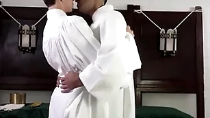 Now, painless this young pal learns the ceremonies just about be altar boy, he braces himself for a new residue be proper of linking with the religious ministry