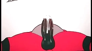 Incineroar sucking his own cock