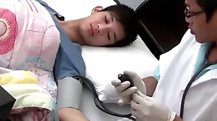 Asian twink gets examined and breeded from behind by doctor