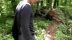 He is alleged to meet his side in the greens but he is late, he decides to get his ass fucked while up on - bigstr