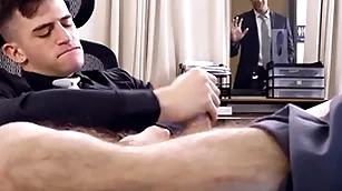 Full-grown length of existence - trevor brooks' careless boss jordan starr caught him paroxysmal absent in the office!