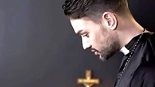 Catholic boy edward terrant misbehaves coupled with officiant gives him a lesson