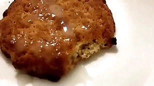 Russian have a bite for friends! cumming atop cookies! cum atop food