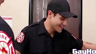 Studs foreign firedept close to eachother a spicy blowjob