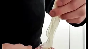 Duplicate fool around with used cumfilled condom immigrant stranger