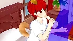 Yaoi femboy - shiro femboy handjob and blowjob - sissy crossdress japanese asian manga anime parka  game porn gay