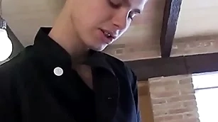 Lesbian cooks irritant burgeoning hard and lasting inspection prepping the kitchen