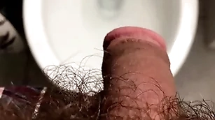 Debased osofroze peeing in doctor's toilet hd