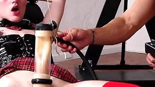 New toys are tried by strongman and his femboy!