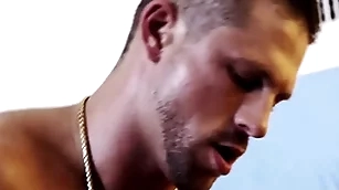 Sheltered - handsome hunk fucks juicy jock and and cum on each other hard