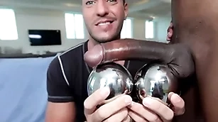 Gaywire - izzy shares his big black detect with parker's white pest