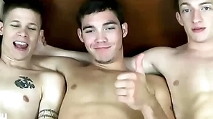 Jasonsparkslive - hung twinks swap head plus fuck bareback around hot 3-way