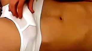 Straight joey steels teases his blarney drop underwear increased by cums