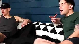 New stepbrother fucked him in the air the ass
