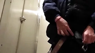 Bathroom arrest blowjob