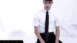 Parson boys - bishop parker brookes gets mechanical with mormon boy rob quin during confession