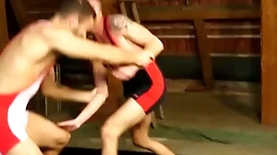 Gay sportswoman pounding ass bareback