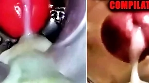 Close-up fuck coupled with cum inside! chunky gay compilation / fleshlight cum