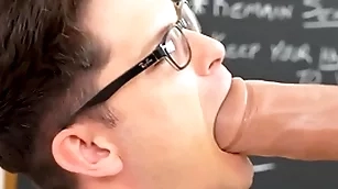 Teacher hunk fisted and fucked in classroom off out of one's mind student