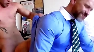 Menatplay ricky blue anal fucks suited stepdad short sword caber
