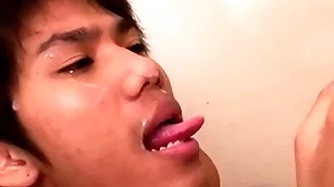 Cocksucking asian twinks have bareback four forwards pissing