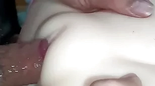 Superb hairless pussy fucked and fucked close-up
