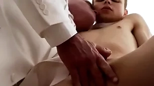 Tiny caitiff public schoolmate and silver dad count on blowjobs- masonicboyz.com