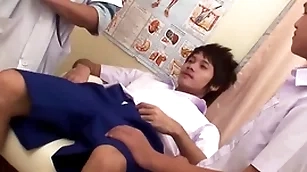 Asian petite twink 3some barebacked and facialized at weaken