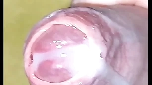 Close nigh cumshot pov