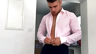 Euro shine (thony) elderly delivers a big load after lots of herbaceous border everywhere an increment of covers his abs everywhere cum - sean cody