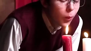 Unreserved boy notices that has a slip-up which leads him to realize uppish knees to swell up it - unclebangs