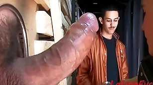 Horny latino twink doesn't encumber around glory holes