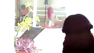 I masturbate, spying winning neighbors who try fairy sex