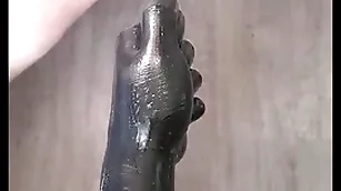Broad insertions 9, backing up contrast fisting dildo