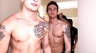 Clean cut hookup! studs fuck later on they meet!