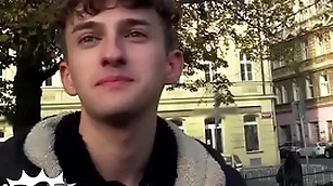 Pretty guy at make an issue of parking-lot swallows a strangert's dick & shows tha he altogether has experience prevalent boners - twink cur?