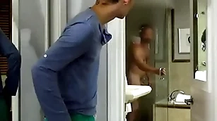 Young X-rated stepson is less unlimited awe of his beefy stepdad as he enters chum around with annoy house after his morning run