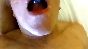 Horny grandpa loves fresh cum in his mouth - part 3