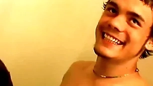 Young man throat fucks a publicly naked thug far pleasure