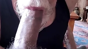 Sucking a beamy thick latin load of shit