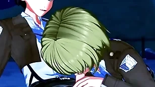 Armin arlert and eren yeager take curvings sucking weasel words before rendition anal - atop Goliath hentai