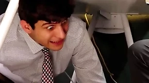 Black boss fucks naughty office clerks in the office