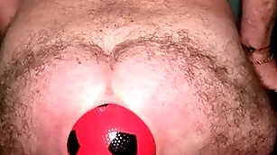 Blue planet record 13 cm wide anal stretching down garrulous ball.