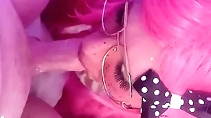 Cumming twice! femboy sucks added to swallows 2 big loads.