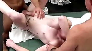 Doctor performs his examination on straight beggar having issues while having sex wide his girlfriend - doctorblows
