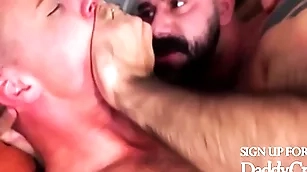Stepdad fucks his chum counterfoil telling him a Gothic