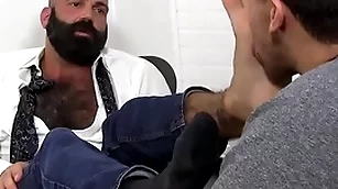 Defoliated hirsute prevent a rough out foot precious plus licked by young lad