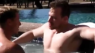 (will braun, justin matthews, blake hunter) - poolside cruising - trailer advance showing - men.com